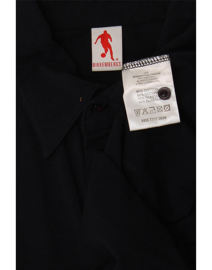 Bikkembergs Camisa tipo pulóver para mujer UK 12 Medium Azul marino Algodón