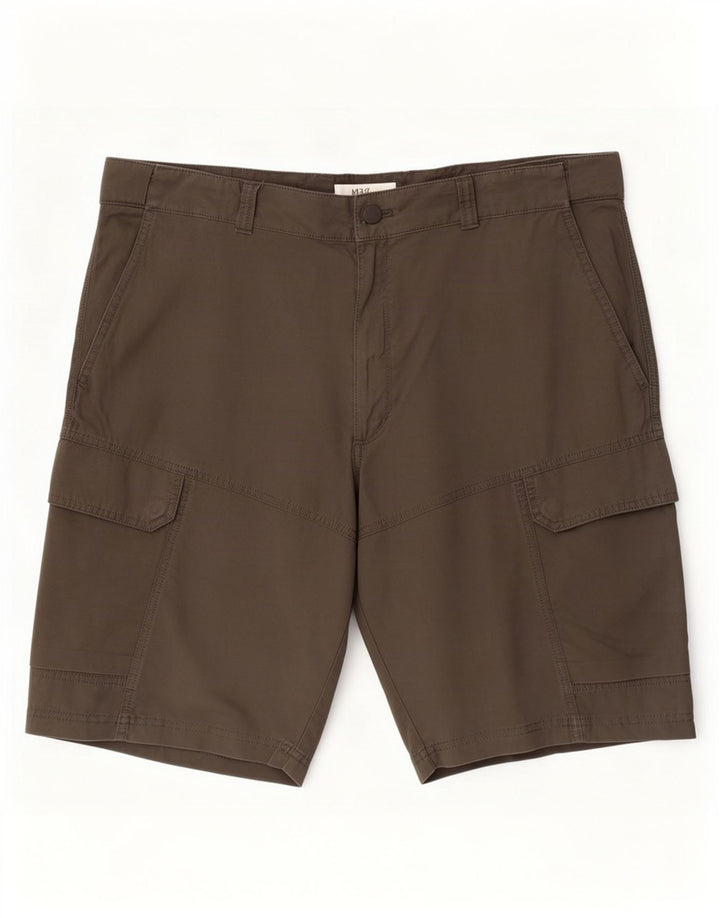 Marks & Spencer Pantalones cortos tipo cargo para hombre W40 XL Algodón caqui