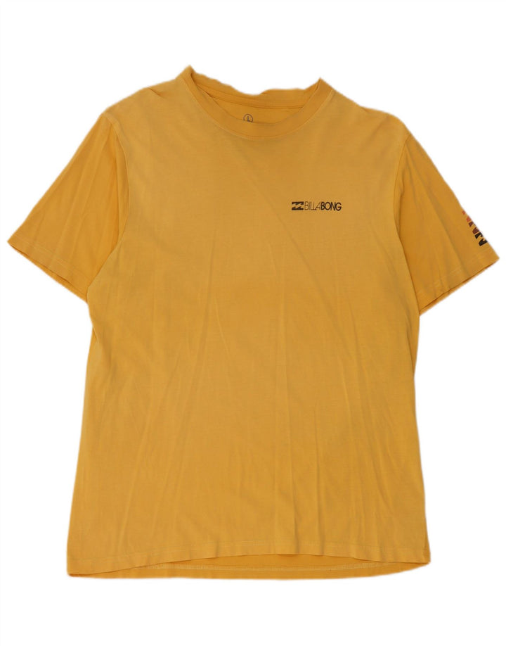 Billabong Hombre Camiseta Top Grande Algodón Amarillo