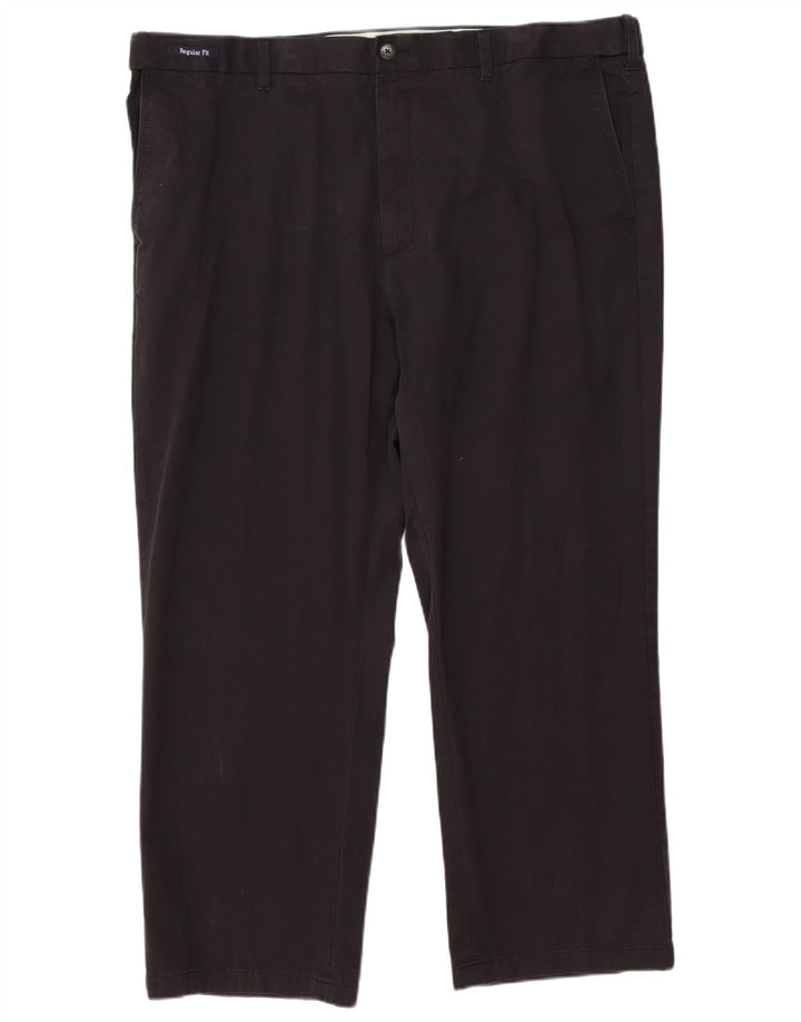 Marks & Spencer Pantalón chino azul Harbor de corte regular para hombre W44 L29 Negro