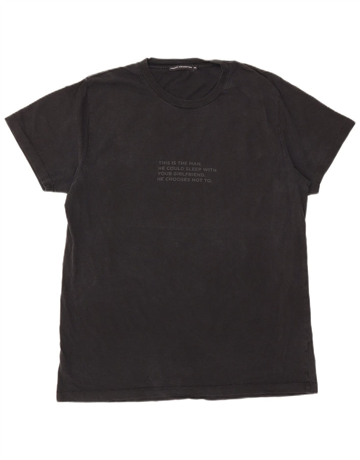 French Connection Camiseta gráfica para hombre Top 2XL Algodón negro