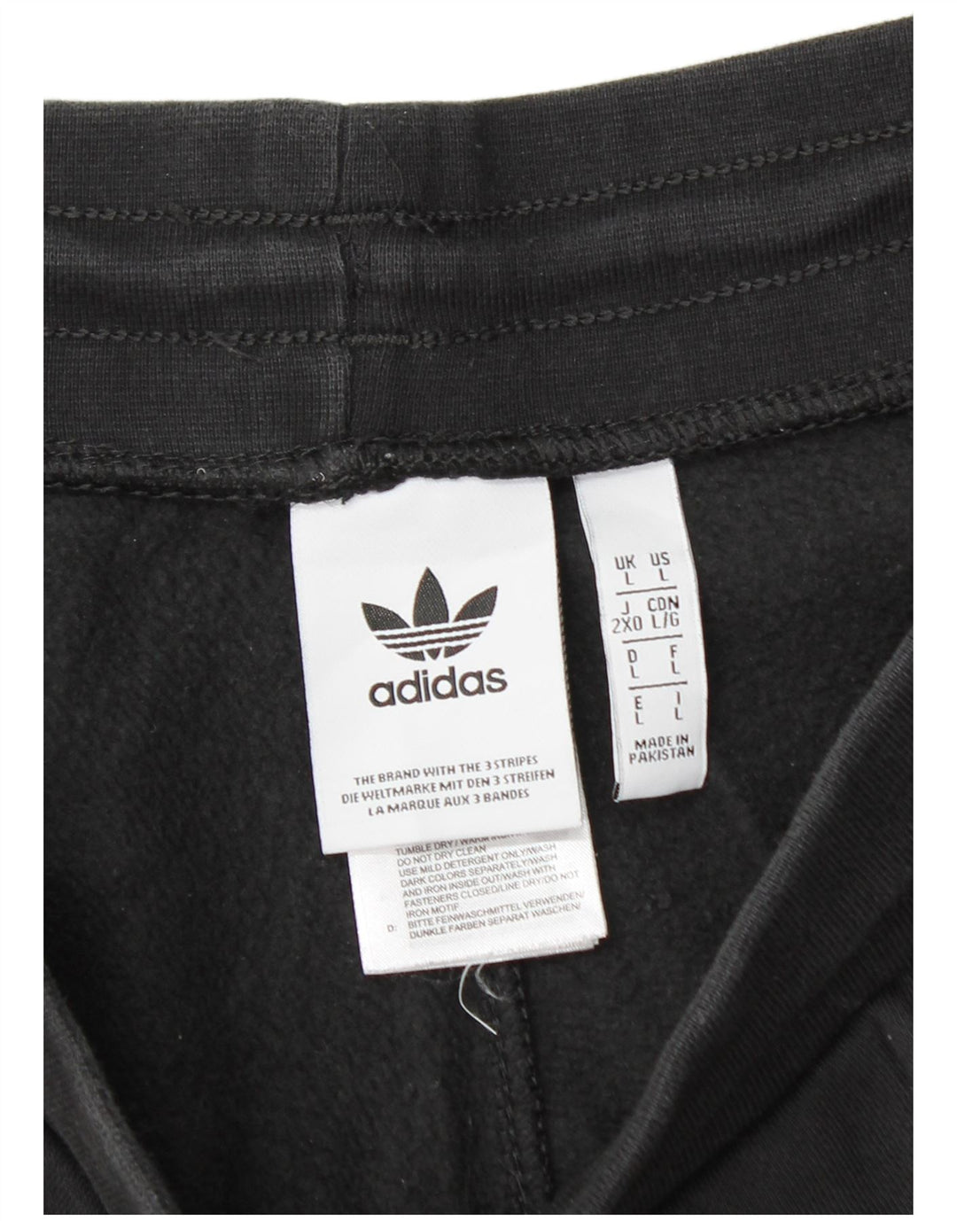 ADIDAS Hombre Chándal Pantalones Joggers Grande Negro Algodón