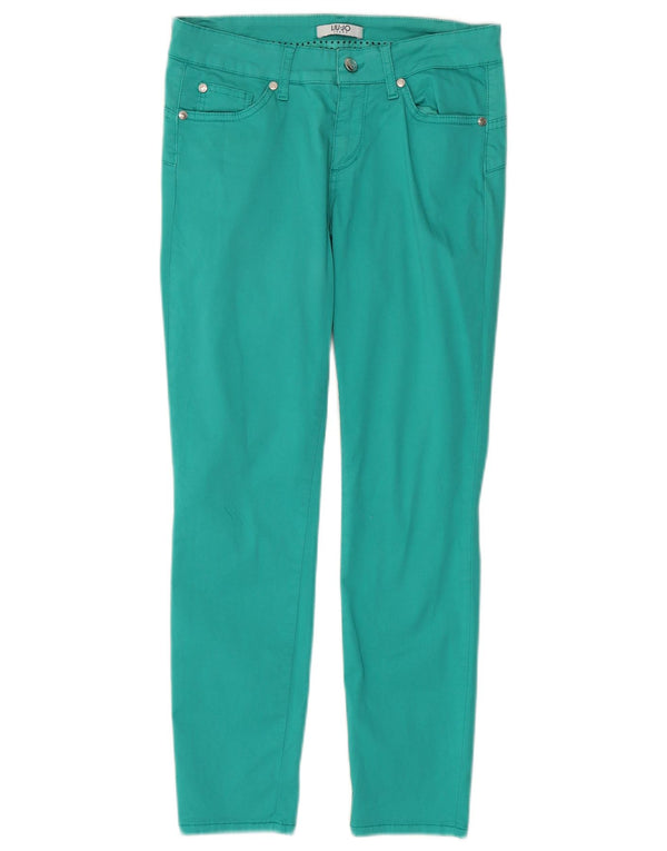 Pantalones Casuales Ajustados Liu Jo Mujer W28 L27 Turquesa