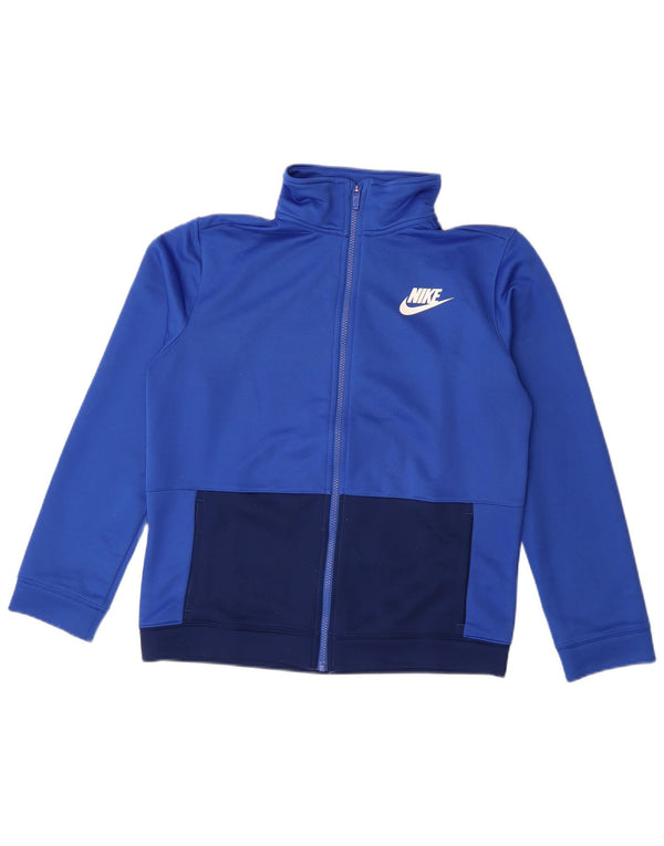 Nike Chaqueta de chándal para niños 13-14 años XL Azul Colorblock Poliéster