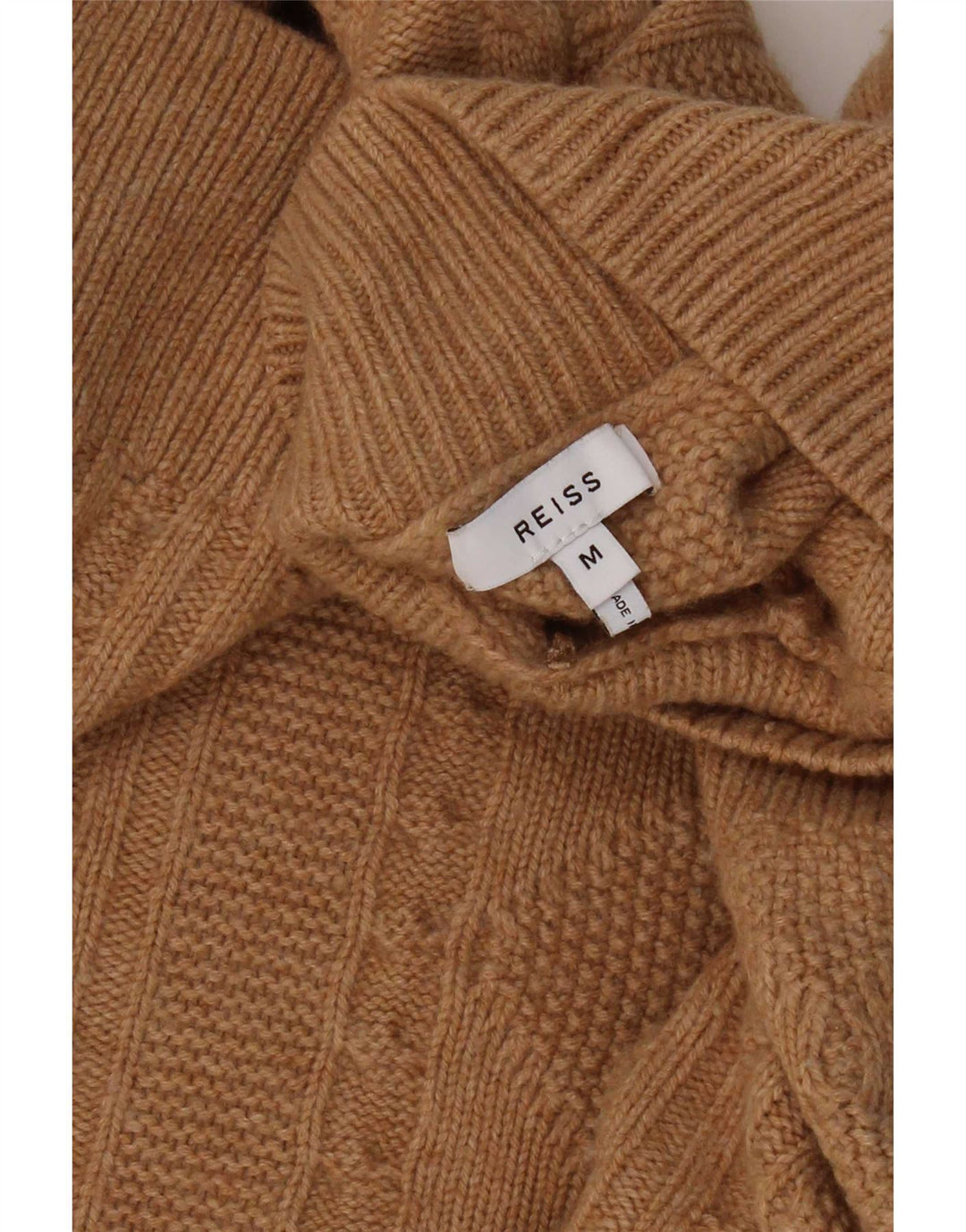 Reiss Suéter extragrande con cuello de tortuga para mujer UK 44 Lana marrón medio