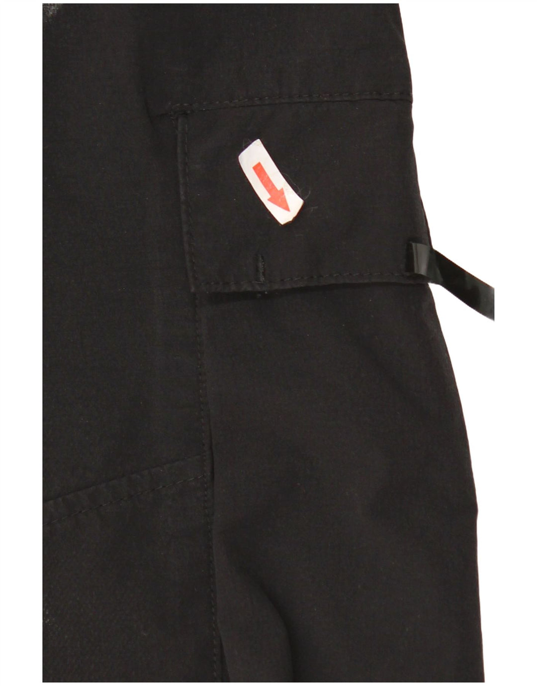 Zara Mens Crop Tapered Cargo Pantalones Medianos W32 L24 Negro