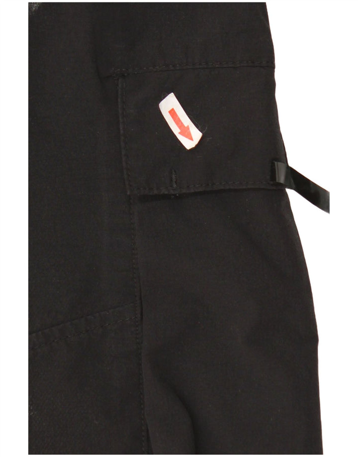 Zara Mens Crop Tapered Cargo Pantalones Medianos W32 L24 Negro