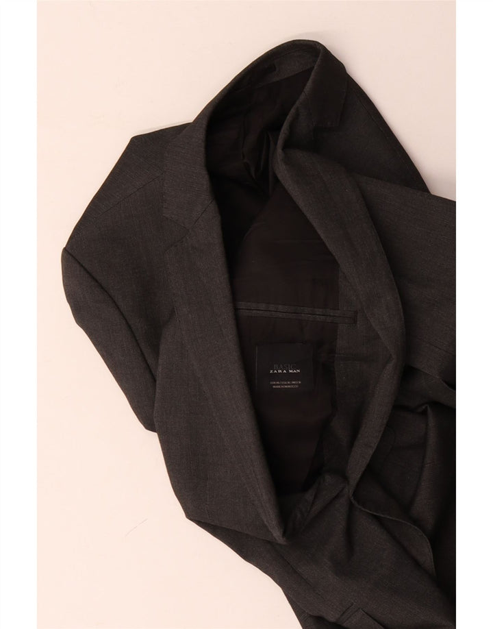 Zara Chaqueta Blazer De 2 Botones Para Hombre EU 48 Viscosa Gris Medio