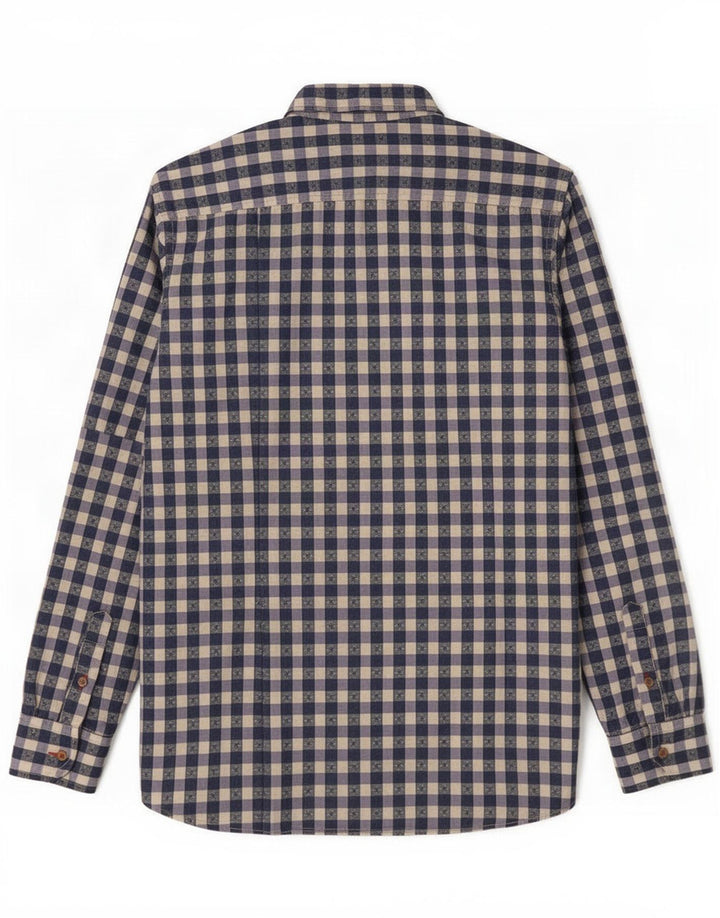 Ted Baker Camisa para hombre Talla 4 Grande Algodón a cuadros morado