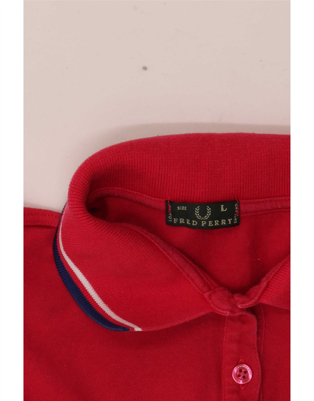 Fred Perry Polo para mujer UK 44 Grande Rojo