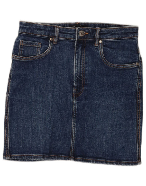 Zara Mujer Mini Falda Vaquera Mediana W28 Azul