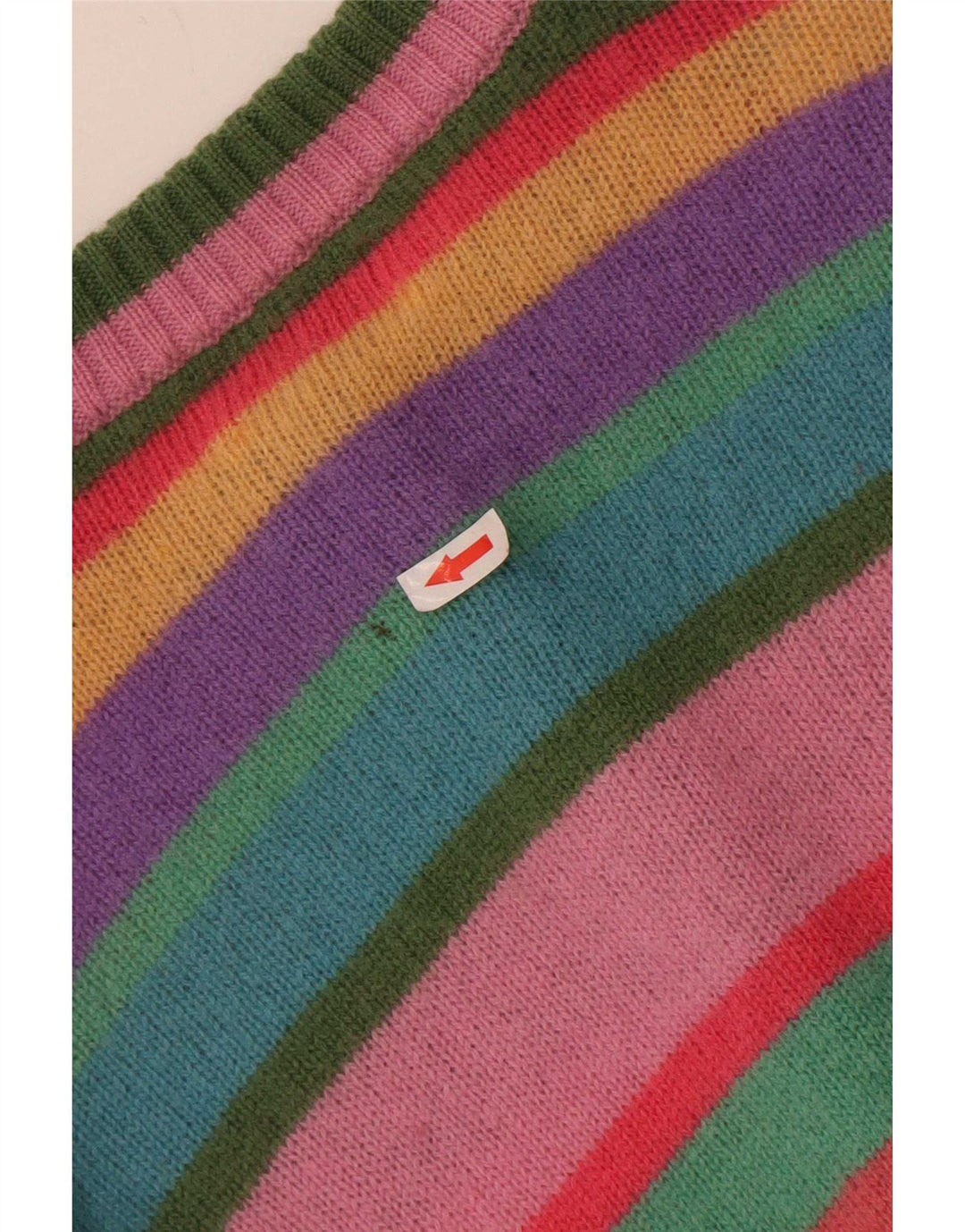 Benetton Cárdigan Mujer UK 40 Small Lana A Rayas Multicolor