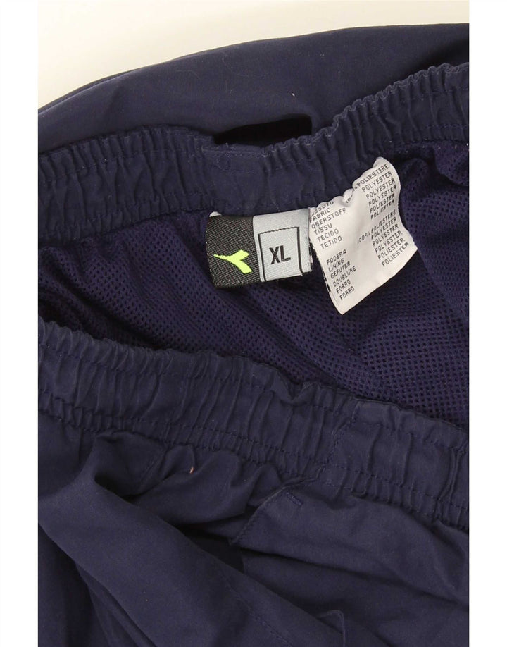 Diadora Pantalón Chándal Hombre XL Azul Marino Colorblock Poliéster