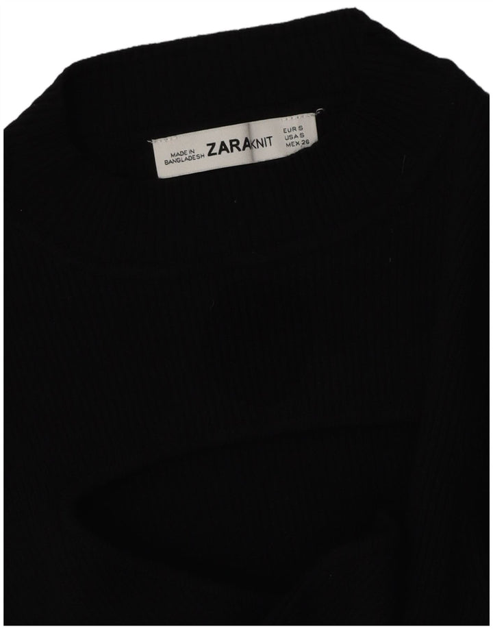Zara - Jersey de cuello redondo para mujer, talla 40, color negro