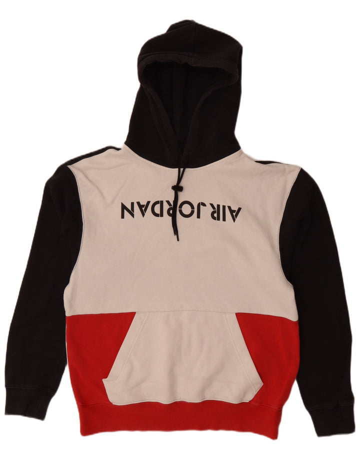 Jordan Jersey con capucha y estampado gráfico para hombre, tamaño mediano, multicolor, color block