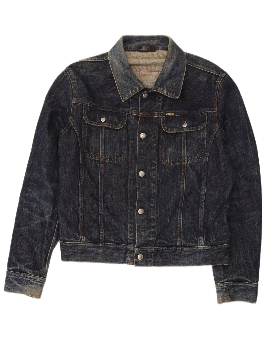 Diesel Chaqueta Vaquera para Mujer UK 44 Mediana Azul Marino Algodón