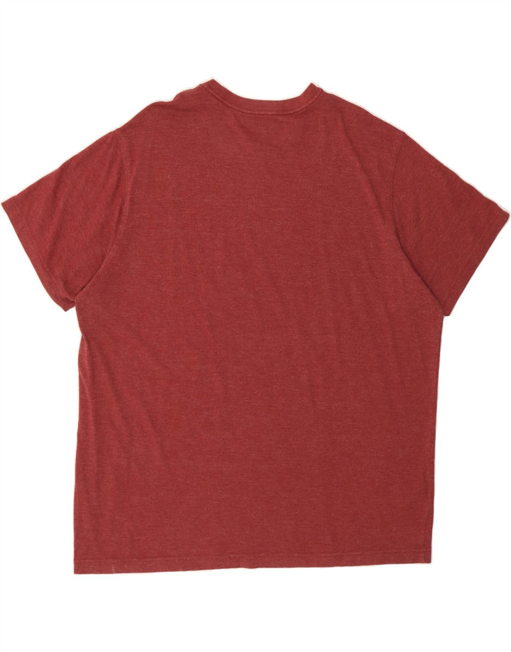 EDDIE BAUER Mens T-Shirt Top 2XL Red Polyester Vintage Eddie Bauer and Second-Hand Eddie Bauer from Messina Hembry 