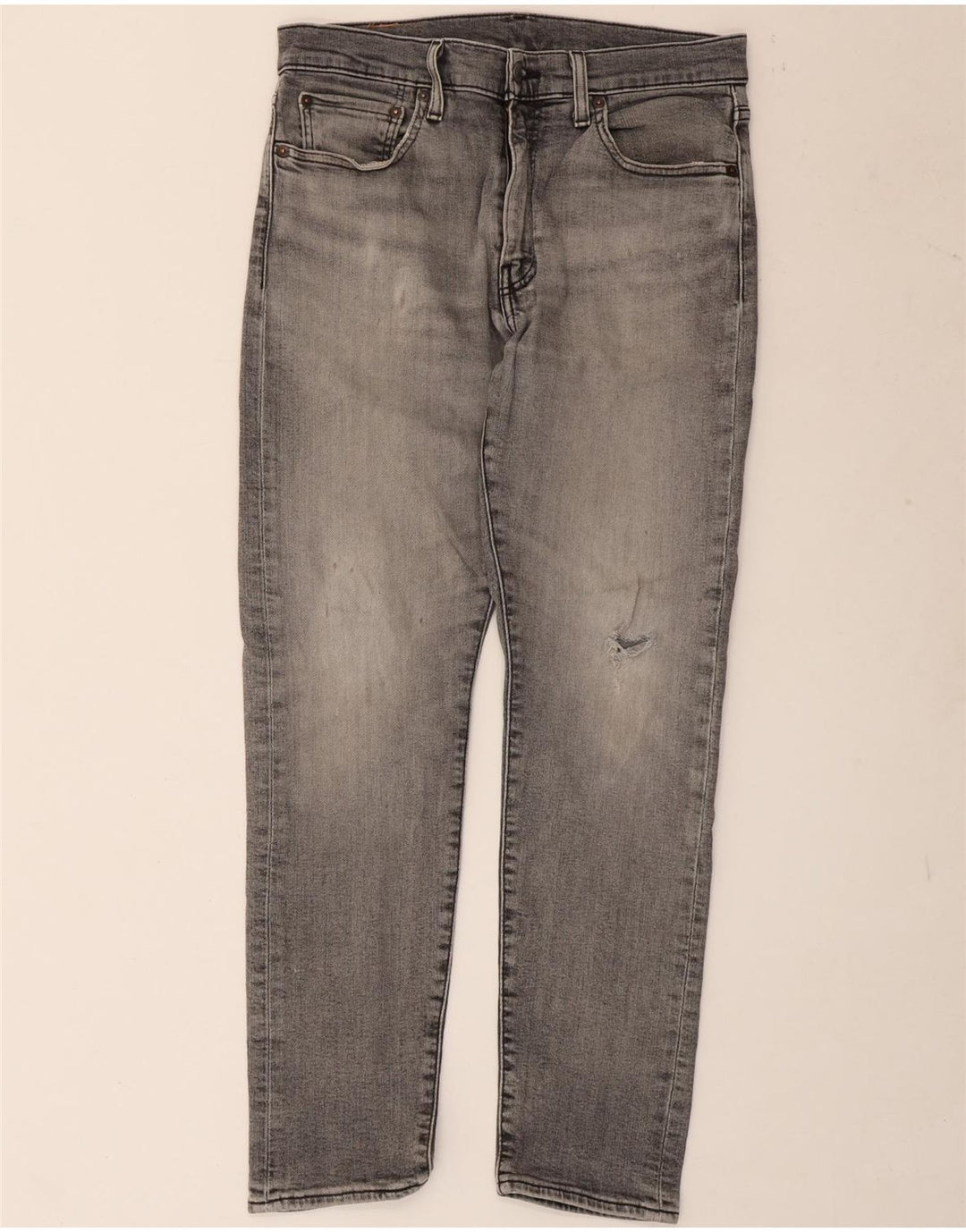 Levi's Hombre 512 Vaqueros cónicos delgados desgastados W32 L30 Gris