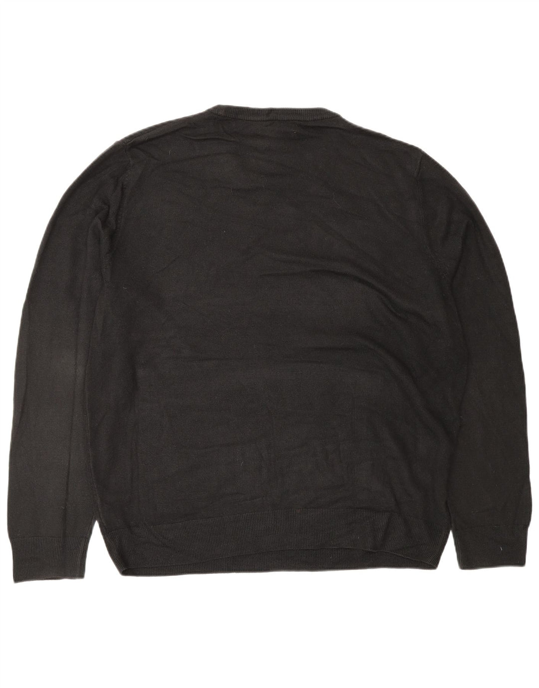 MARKS & SPENCER Jersey de cuello redondo para hombre XL Acrílico negro