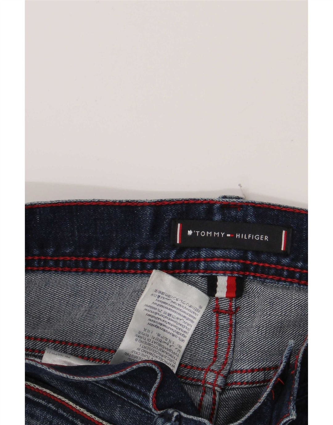 Vaqueros Tommy Hilfiger Bleecker Slim para mujer W13 L28 Algodón azul
