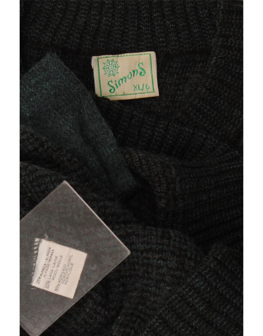 VINTAGE Suéter Cárdigan para Hombre XL Acrílico Gris