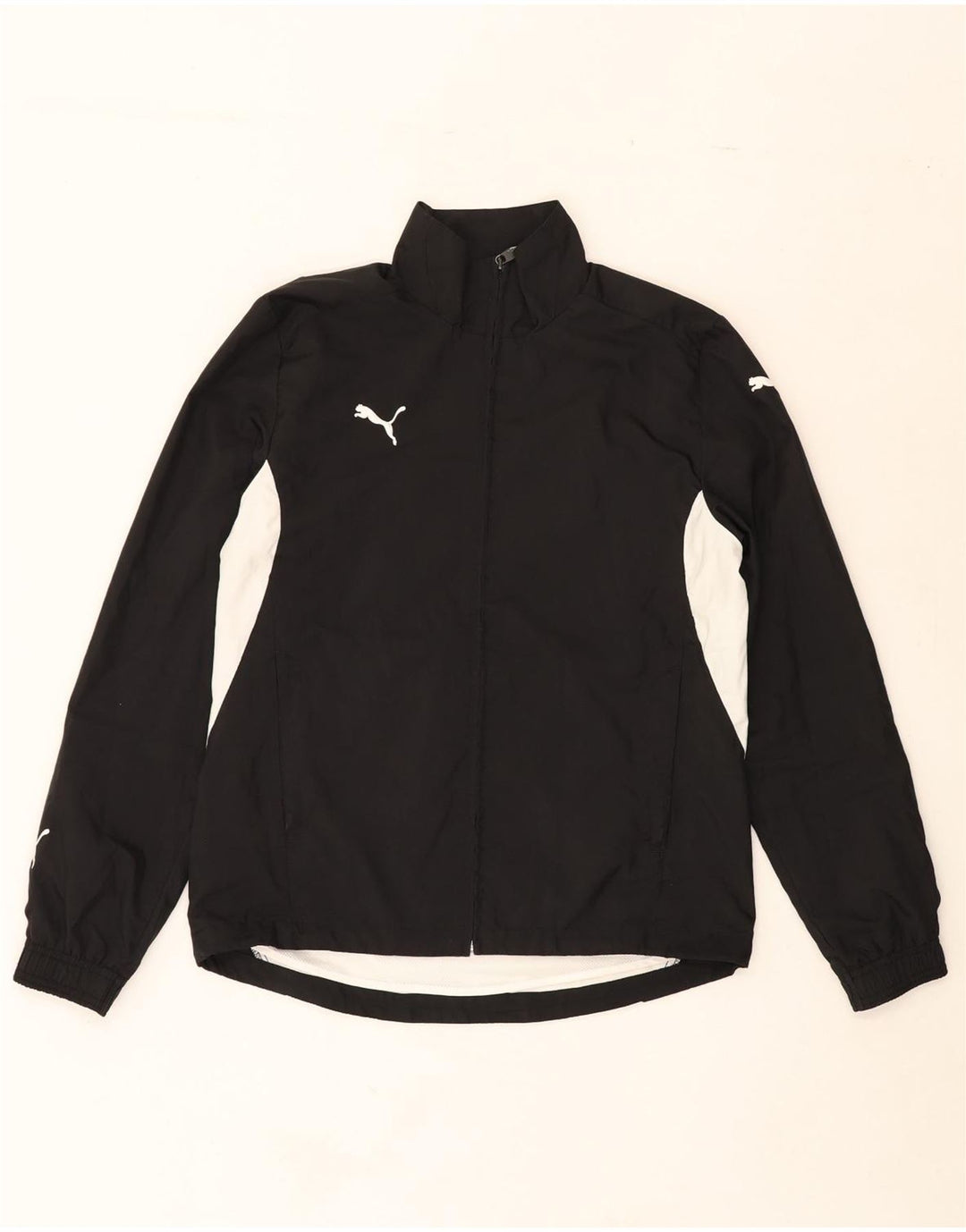 PUMA Womens Tracksuit Top Jacket UK 12 Medium Black Colourblock Polyester Vintage Puma and Second-Hand Puma from Messina Hembry 