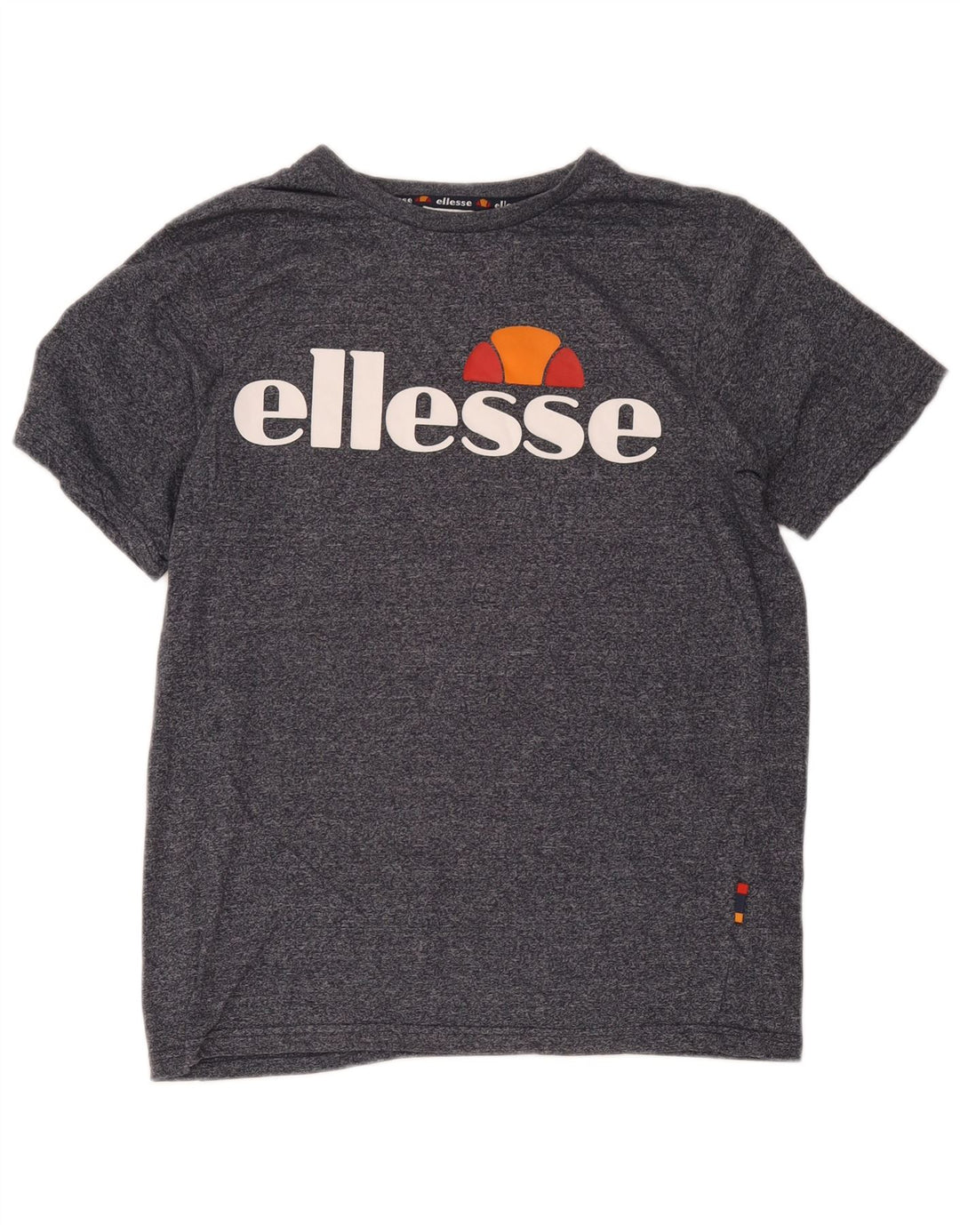 Camiseta Ellesse para hombre con gráfico de algodón moteado en gris medio