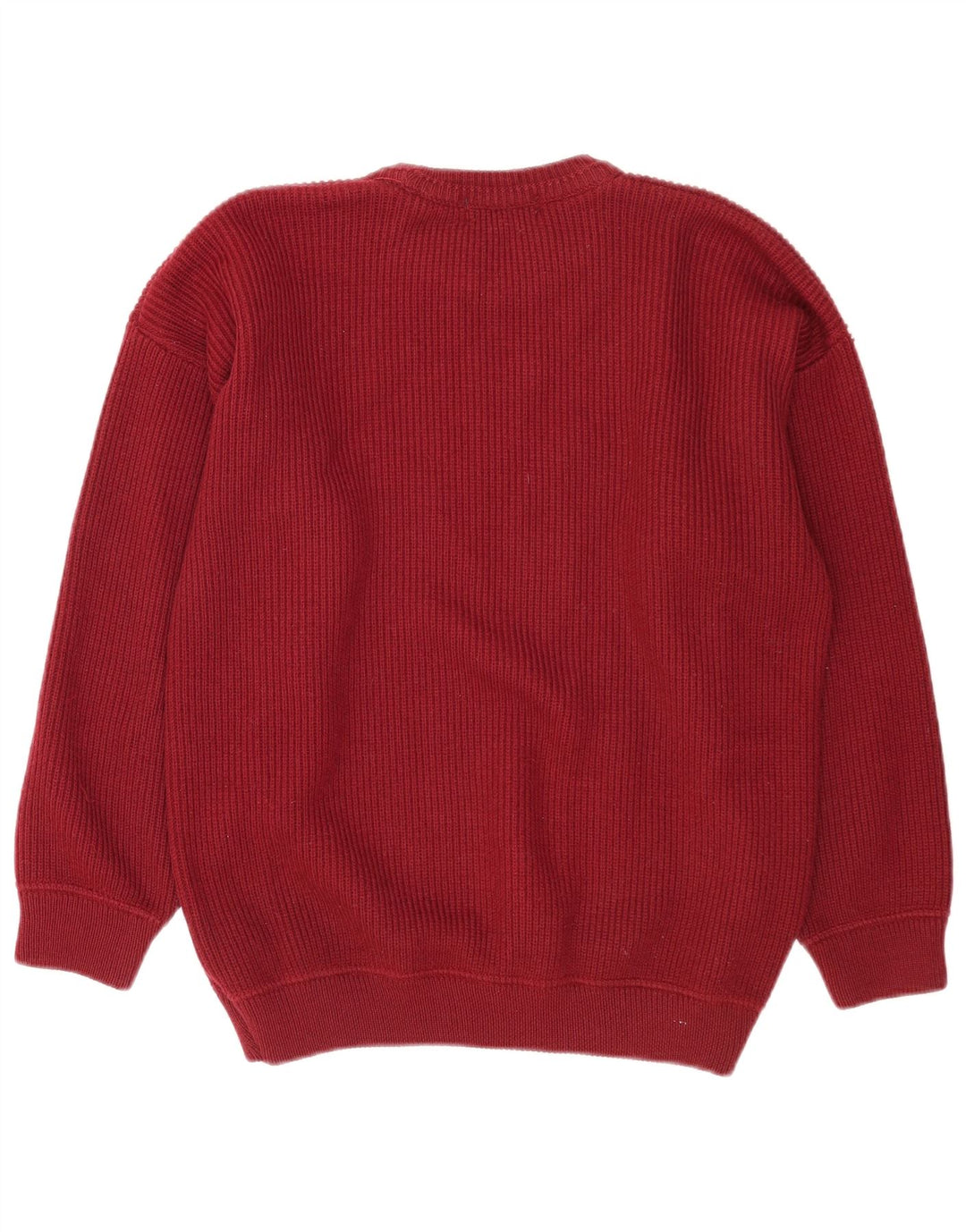 Blarney - Jersey de cuello redondo para hombre de lana burdeos medio