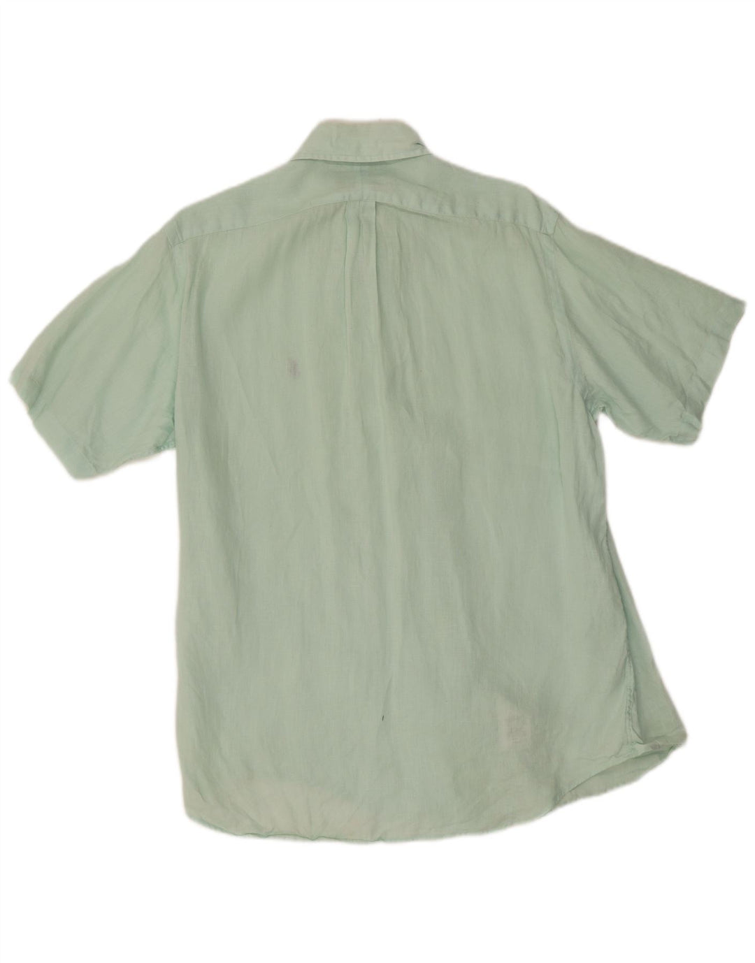 Camisa Ralph Lauren Hombre Manga Corta Lino Verde Medio