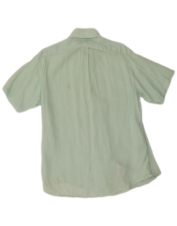 Camisa Ralph Lauren Hombre Manga Corta Lino Verde Medio