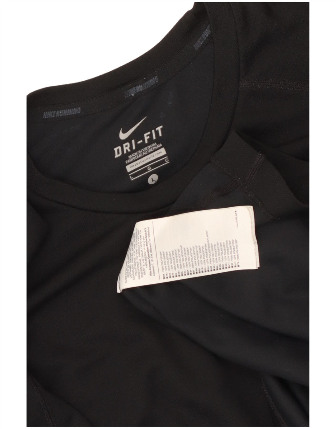 Nike Dri Fit Graphic Camiseta para hombre, talla grande, poliéster negro