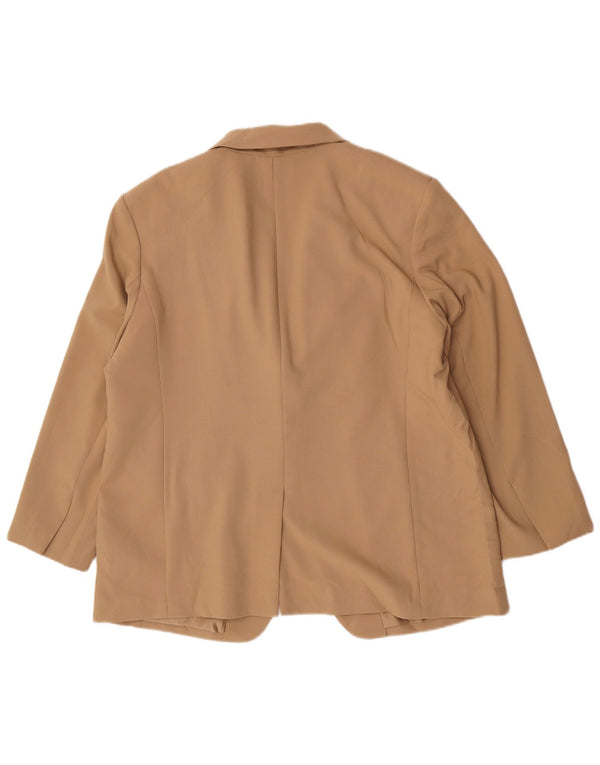 Marks & Spencer Chaqueta tipo blazer con 1 botón para mujer UK 40 XL Poliéster beige