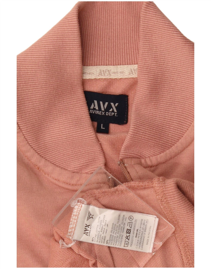 Avirex - Chaqueta de chándal para mujer, talla 40, talla grande, algodón rosa