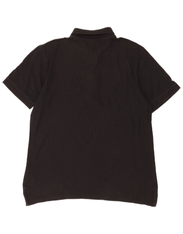 Polo Ellesse Hombre Grande Algodón Negro