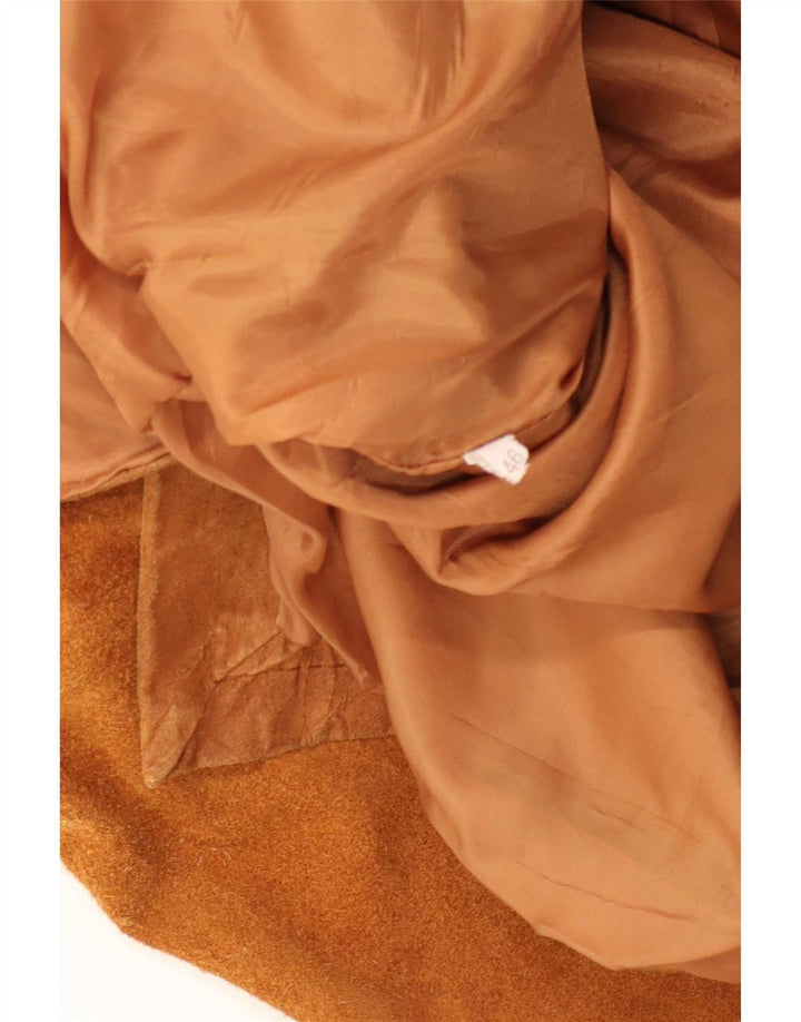 Chaqueta de ante vintage para hombre IT 46 Pequeño Beige