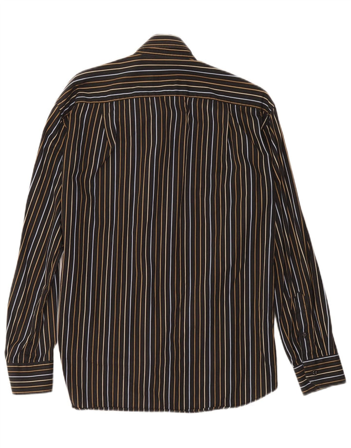 Camisa Roccobarocco para hombre talla 39 mediana negra a rayas