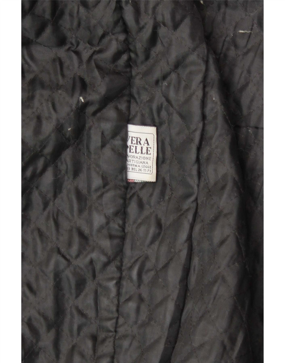 Chaqueta de cuero vintage para hombre IT 48 Medio Negro