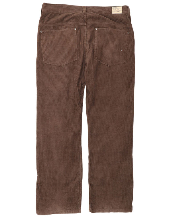 Tommy Hilfiger Pantalones rectos de pana para hombre W38 L34 Algodón marrón