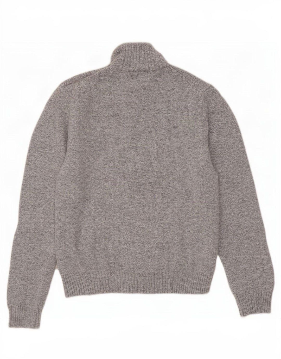 Marks & Spencer Jersey con cuello y cremallera para hombre de lana gris medio