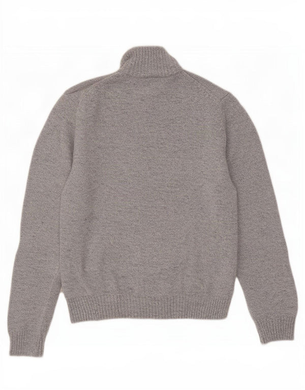 Marks & Spencer Jersey con cuello y cremallera para hombre de lana gris medio