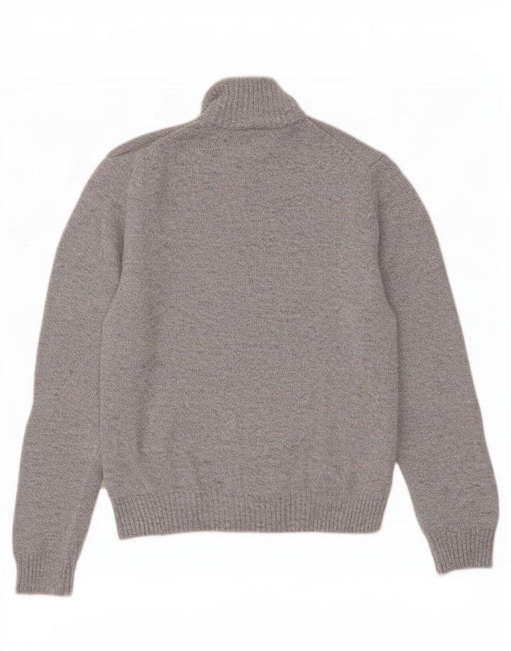 Marks & Spencer Jersey con cuello y cremallera para hombre de lana gris medio