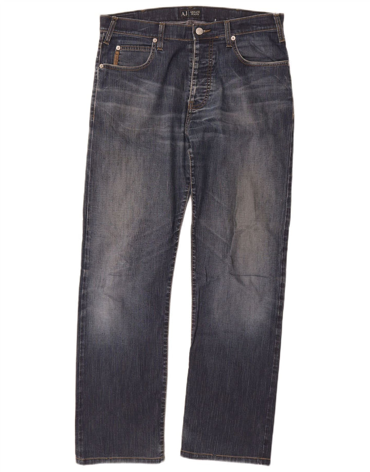 Vaqueros Armani Hombre Rectos W33 L29 Algodón Azul