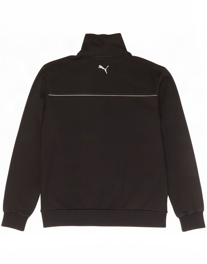Puma Mens Graphic Chándal Top Chaqueta Grande Algodón Negro