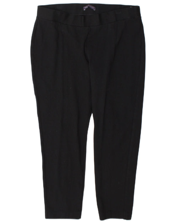 Marks & Spencer Pantalones cortos ajustados para mujer UK 46 Large W34 L25 Negro