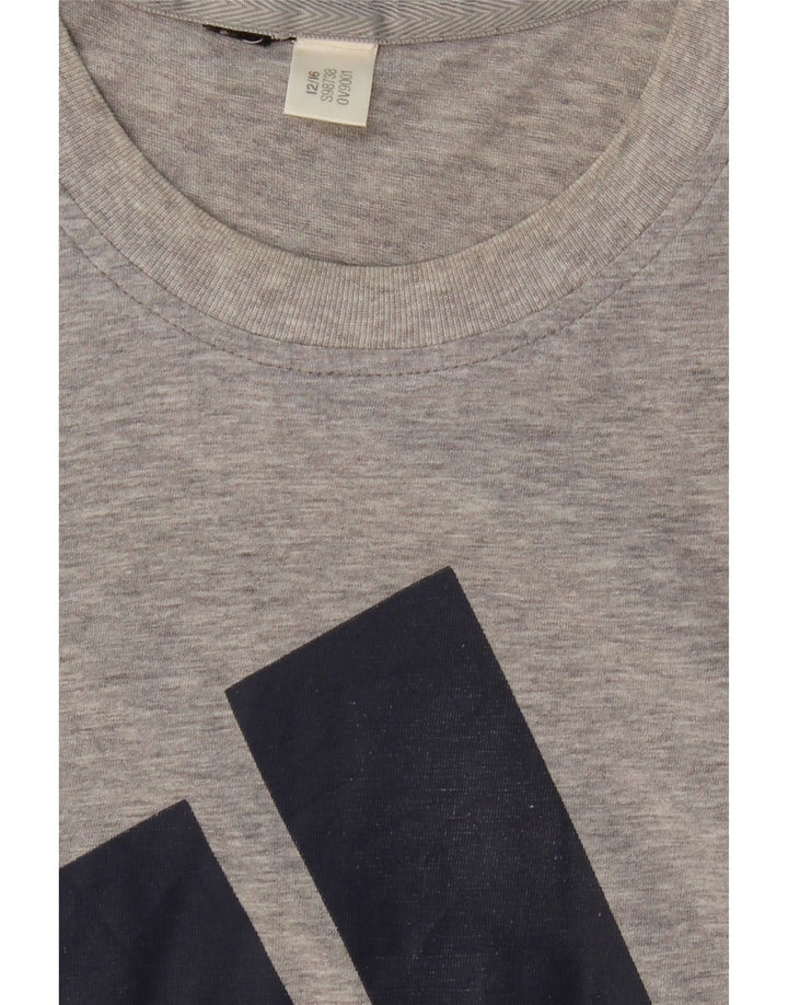 ADIDAS Camiseta gráfica para hombre Top Grande Gris