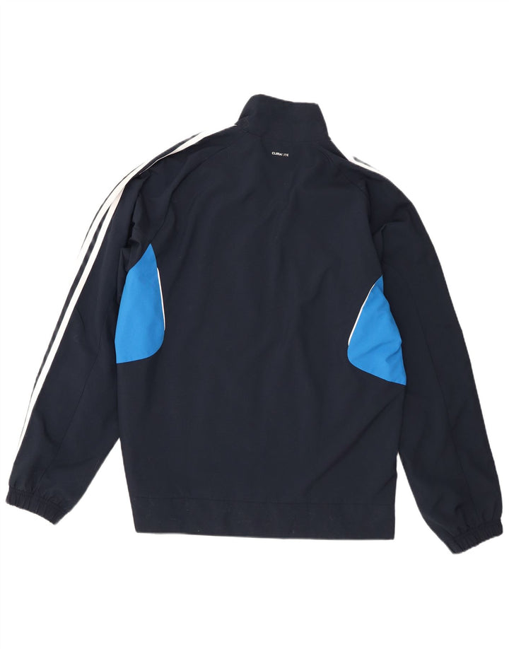 Adidas Mens Climalite Chándal Top Chaqueta Medio Azul Marino Colorblock