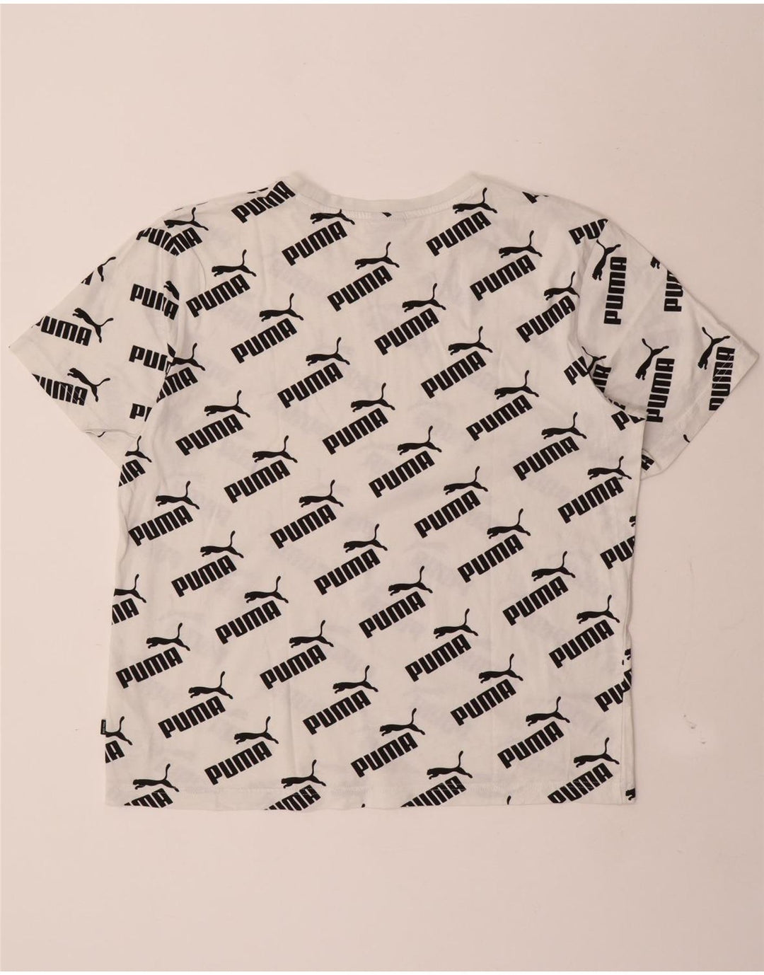 Puma Camiseta gráfica para hombre Top Medium White Cotton