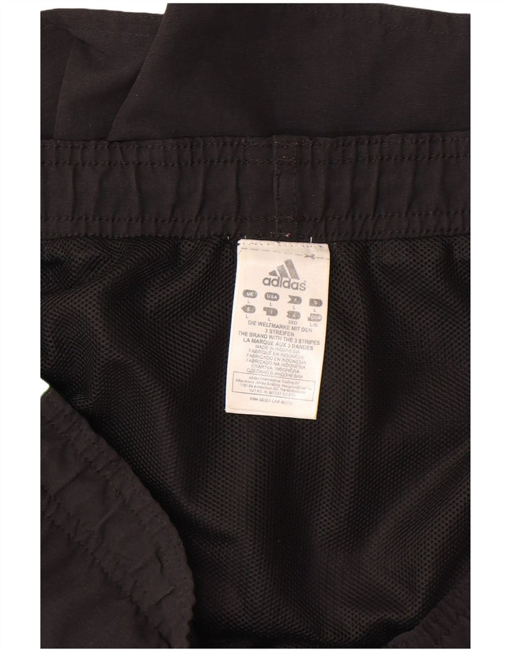 Adidas - Pantalones cortos deportivos para hombre, talla grande, nailon negro