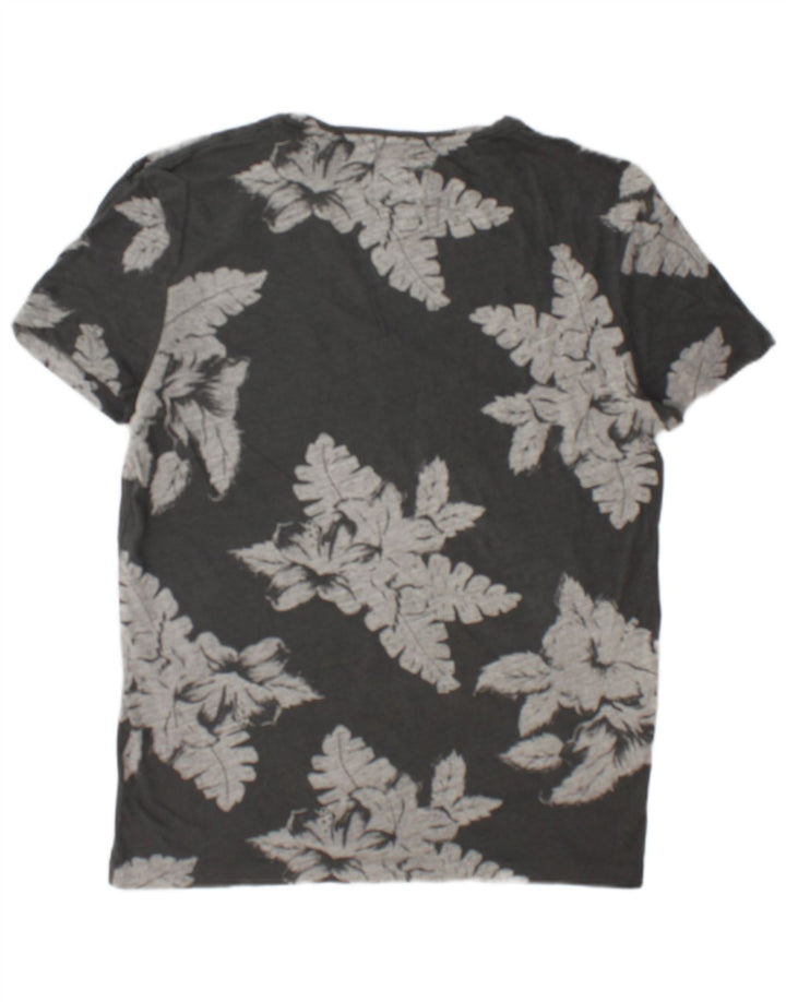 Camiseta All Saints Hombre Top Algodón Floral Gris Medio