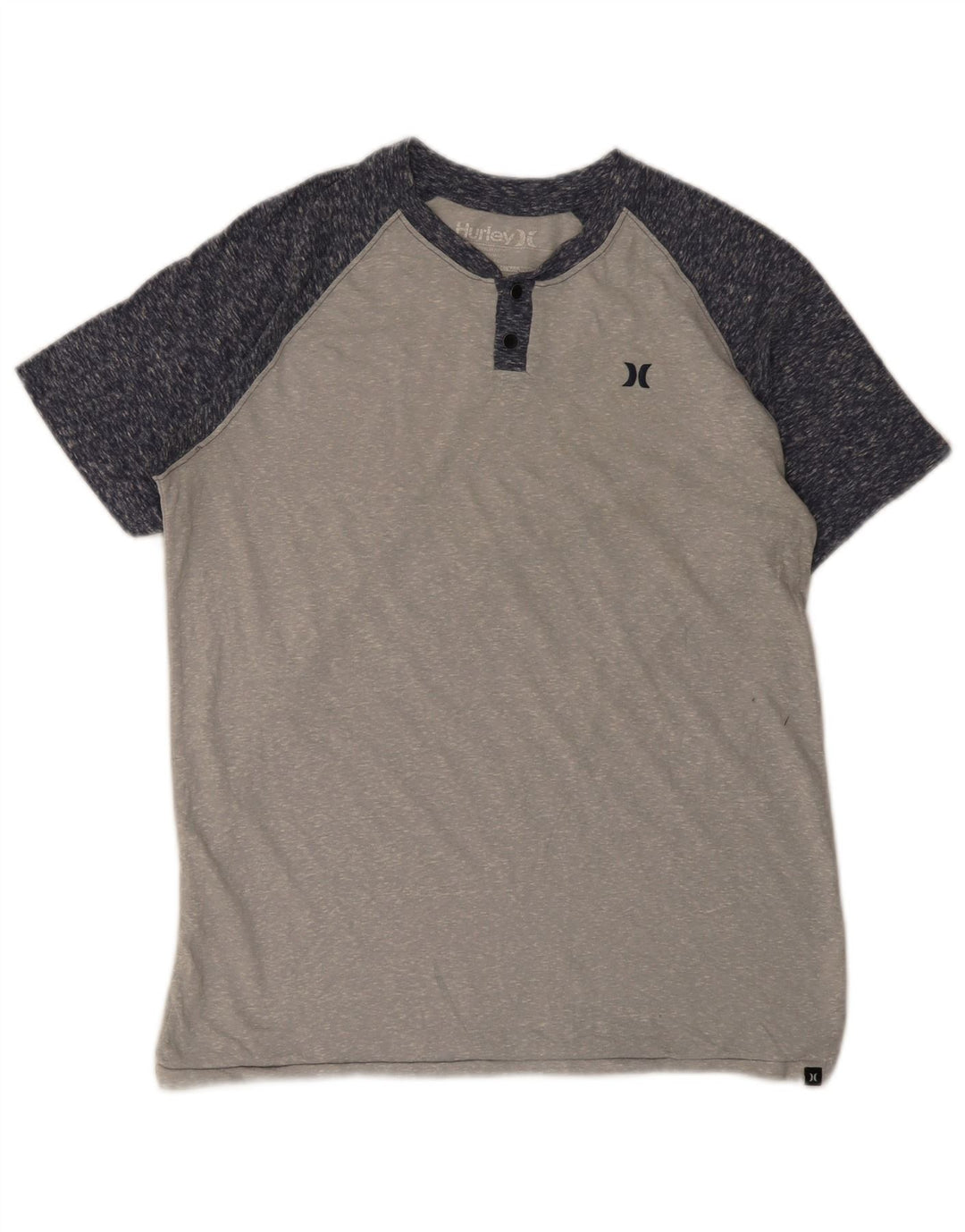 Hurley Camiseta Premium Fit Para Hombre Top Gris Medio Poliéster Color Block